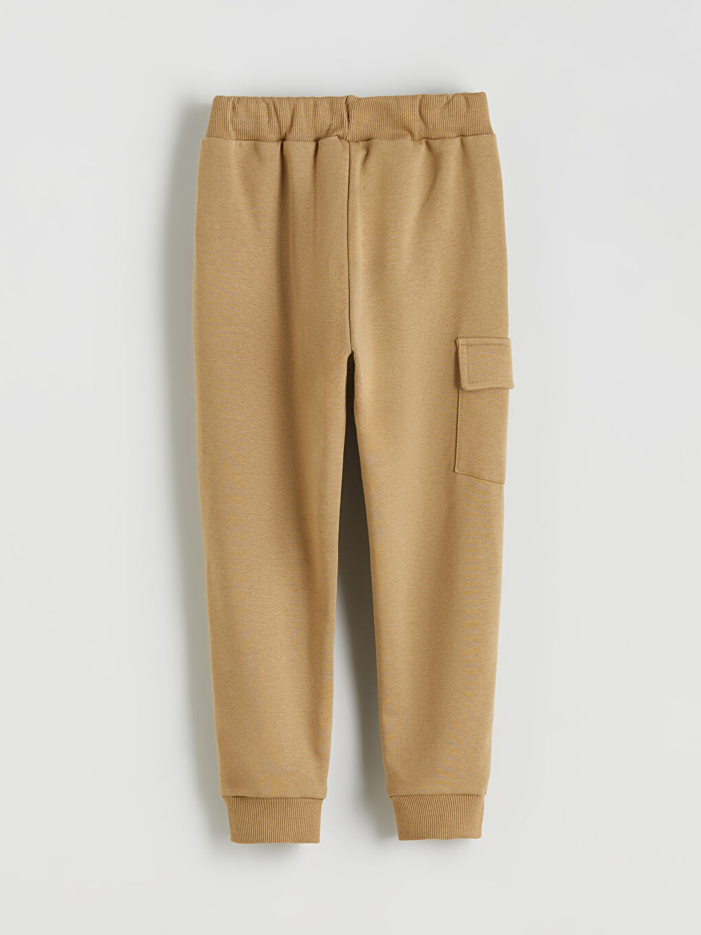 Bej Beli Lastikli Basic Erkek Çocuk Jogger Eşofman Altı-1