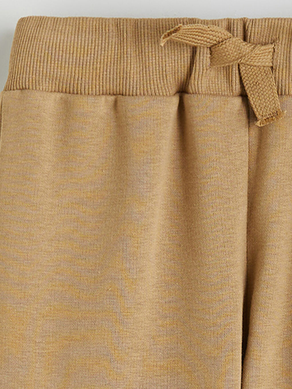 Bej Beli Lastikli Basic Erkek Çocuk Jogger Eşofman Altı-2