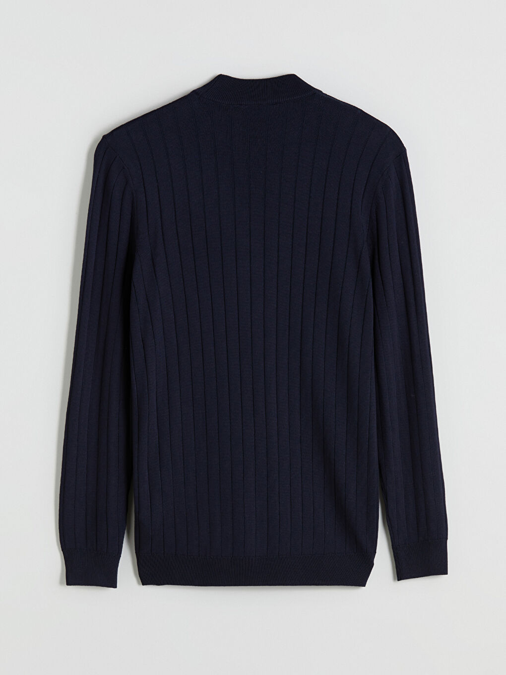 Lacivert Yarım Balıkçı Yaka Erkek Triko Kazak-4