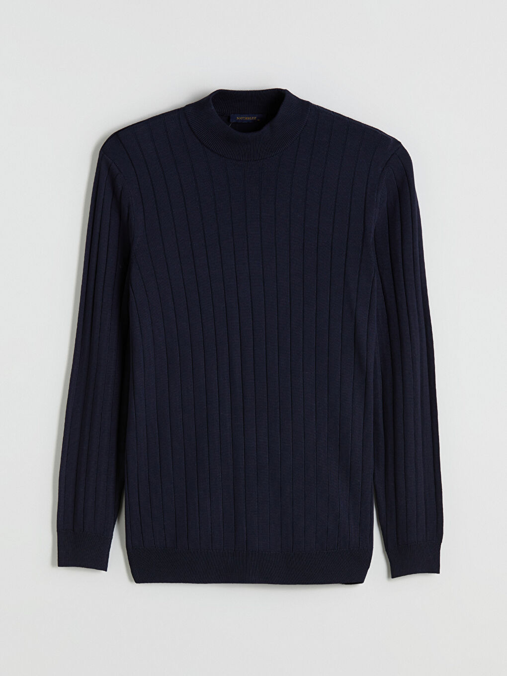 Lacivert Yarım Balıkçı Yaka Erkek Triko Kazak-5