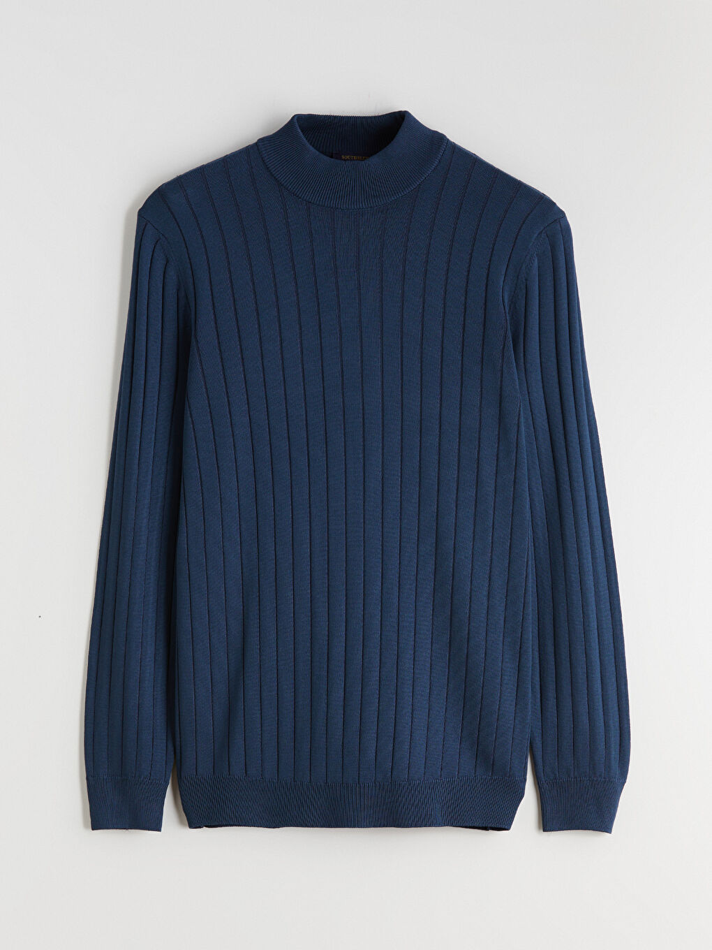 Petrol Yarım Balıkçı Yaka Erkek Triko Kazak-4