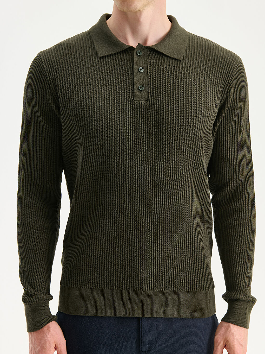 Свитер из трикотажа с водолазкой для мужчин-2