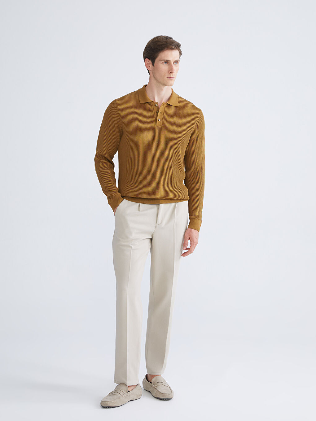 SOUTHBLUE Polo Neck Men's Knitwear Sweater -W5BI24Z8-HCR