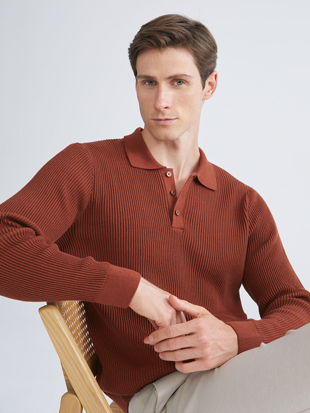 SOUTHBLUE Polo Neck Men's Knitwear Sweater -W5BI24Z8-ZQS