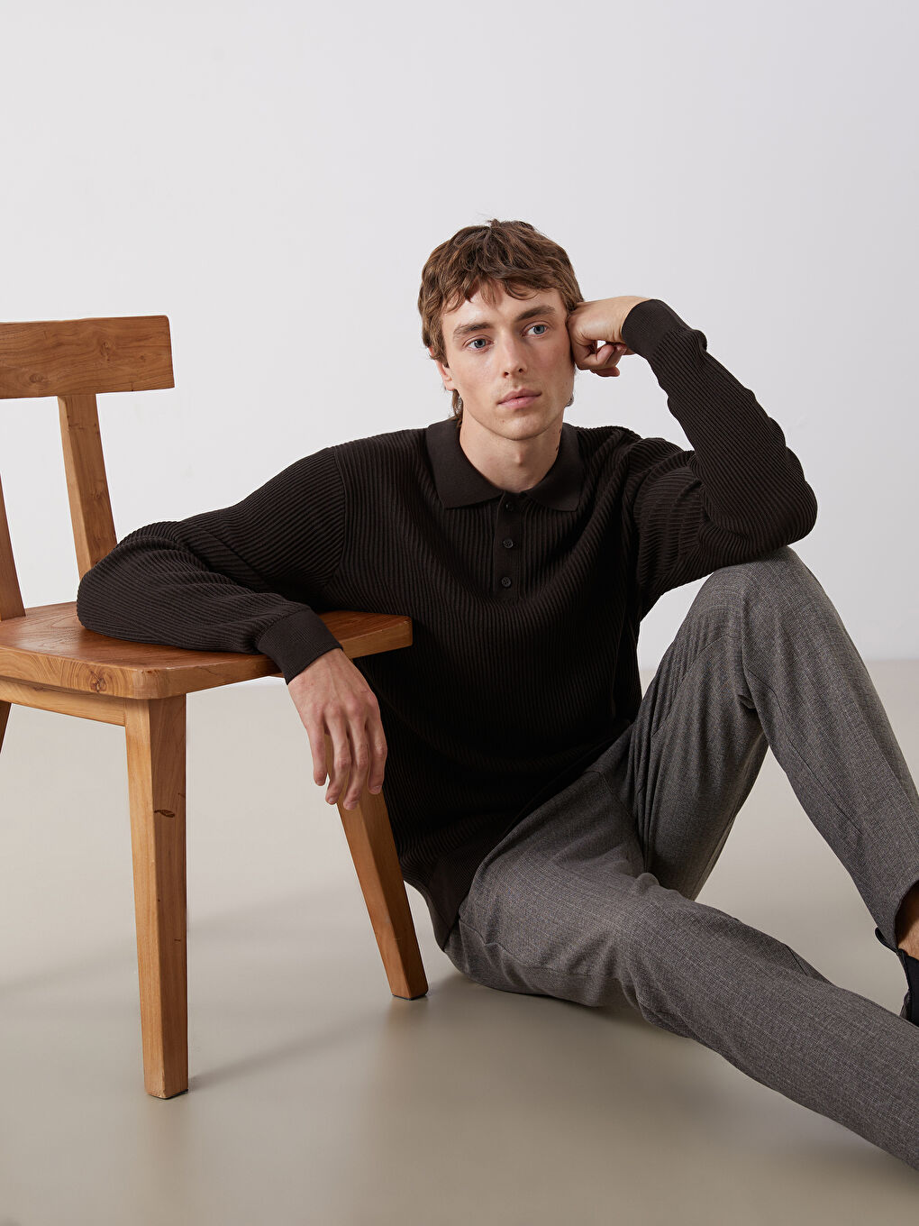 SOUTHBLUE Polo Neck Men's Knitwear Sweater -W5BI24Z8-HLD