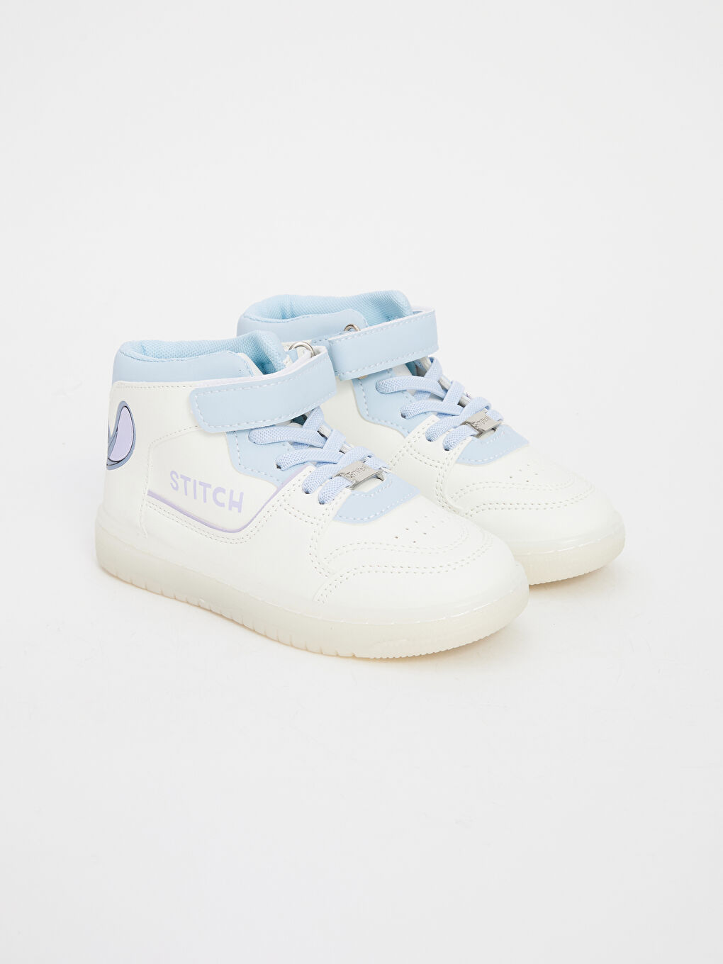Baby Girl Boots with Laces and Velcro and Illuminated Soles-1