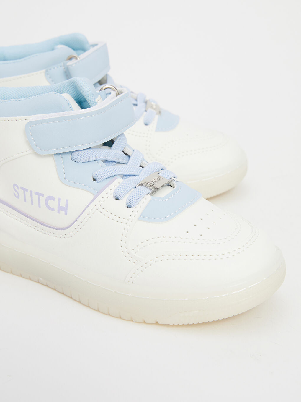 Baby Girl Boots with Laces and Velcro and Illuminated Soles-3