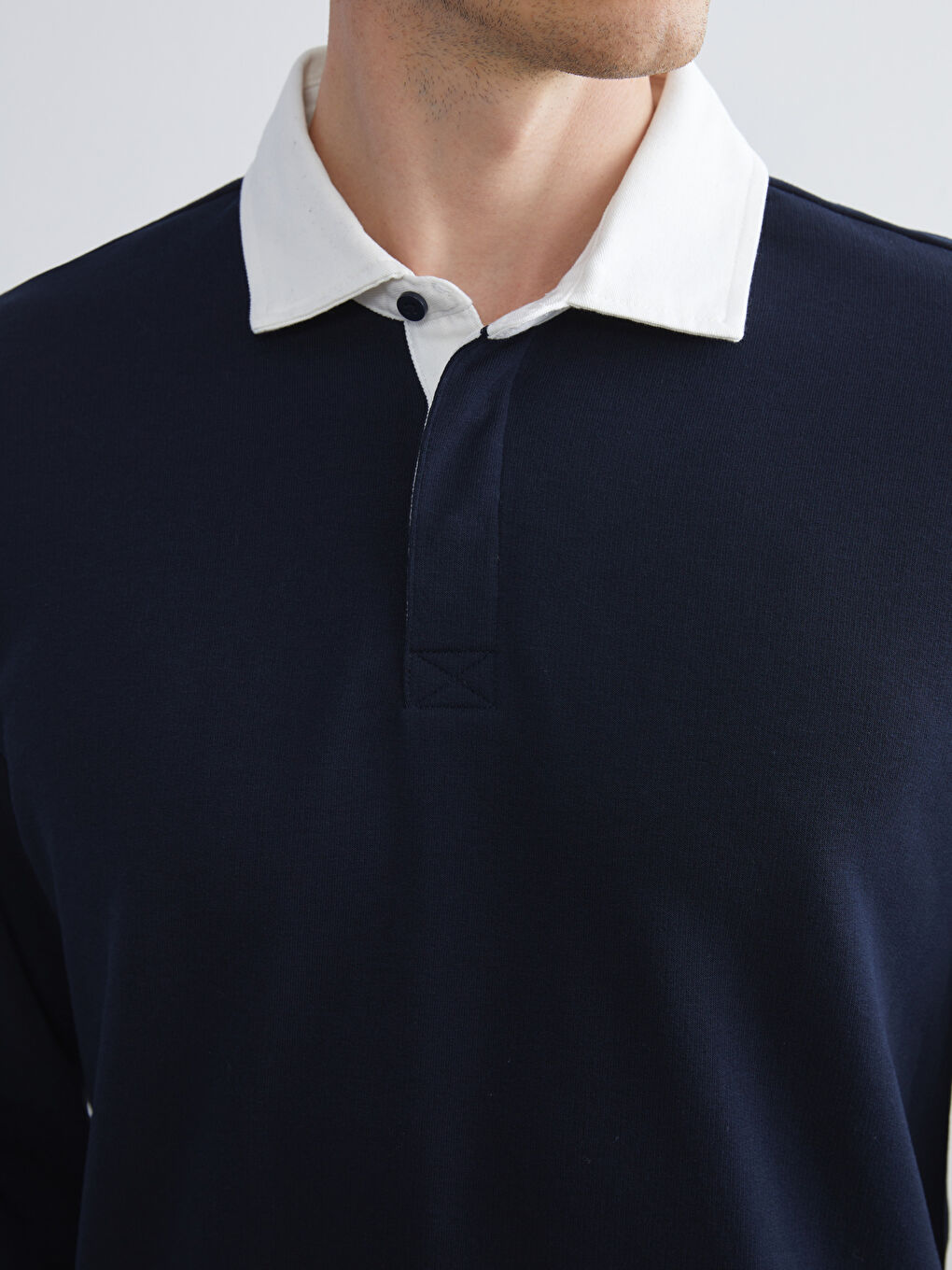 Polo Neck Men's Sweatshirt-2