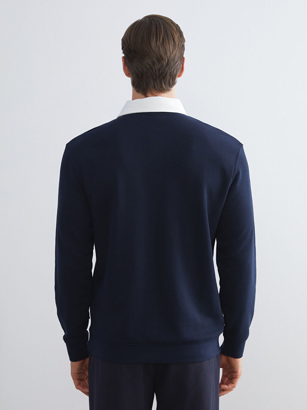 Polo Neck Men's Sweatshirt-3
