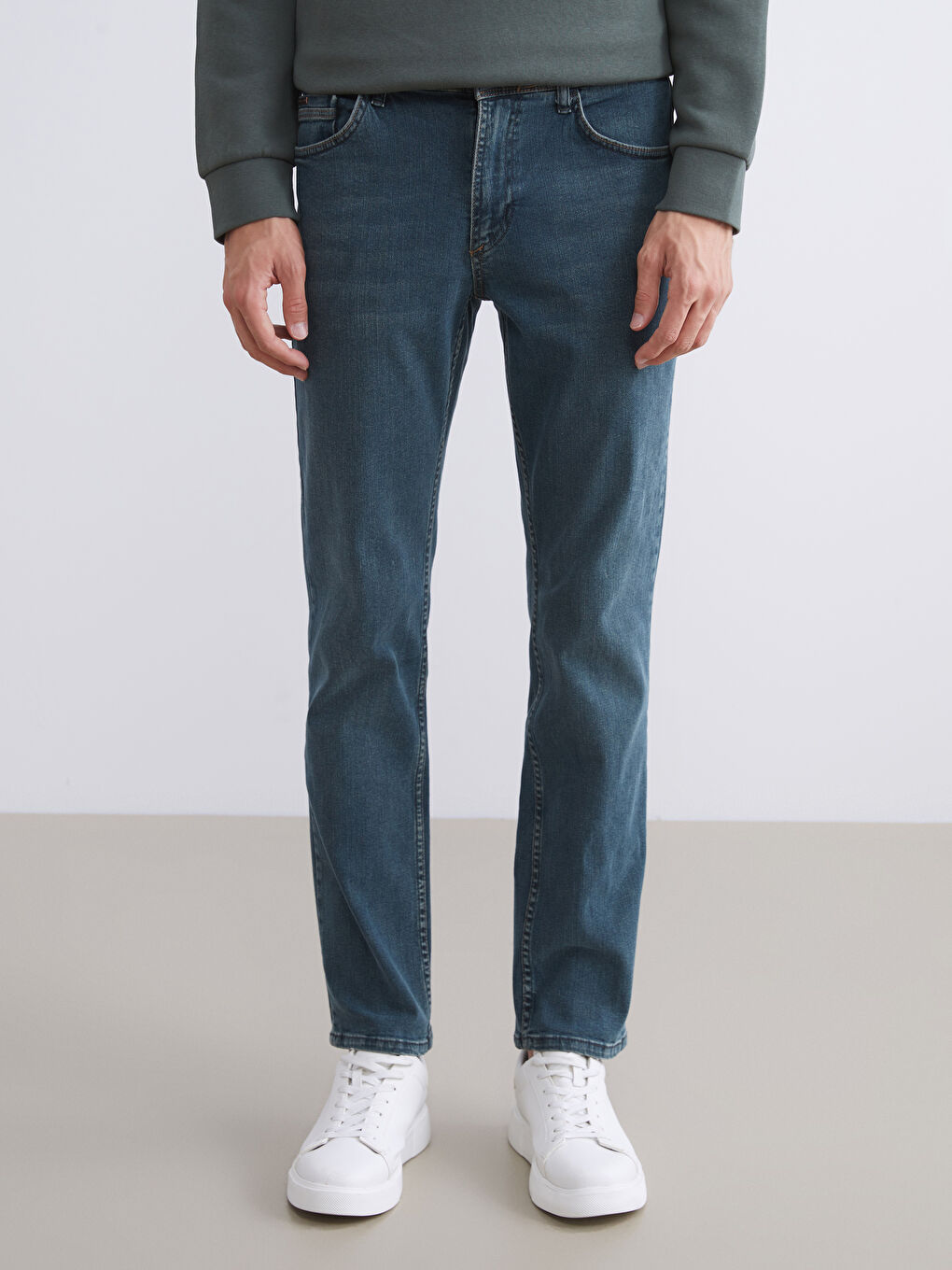 Yeşil 779 Regular Fit Erkek Jean Pantolon-1