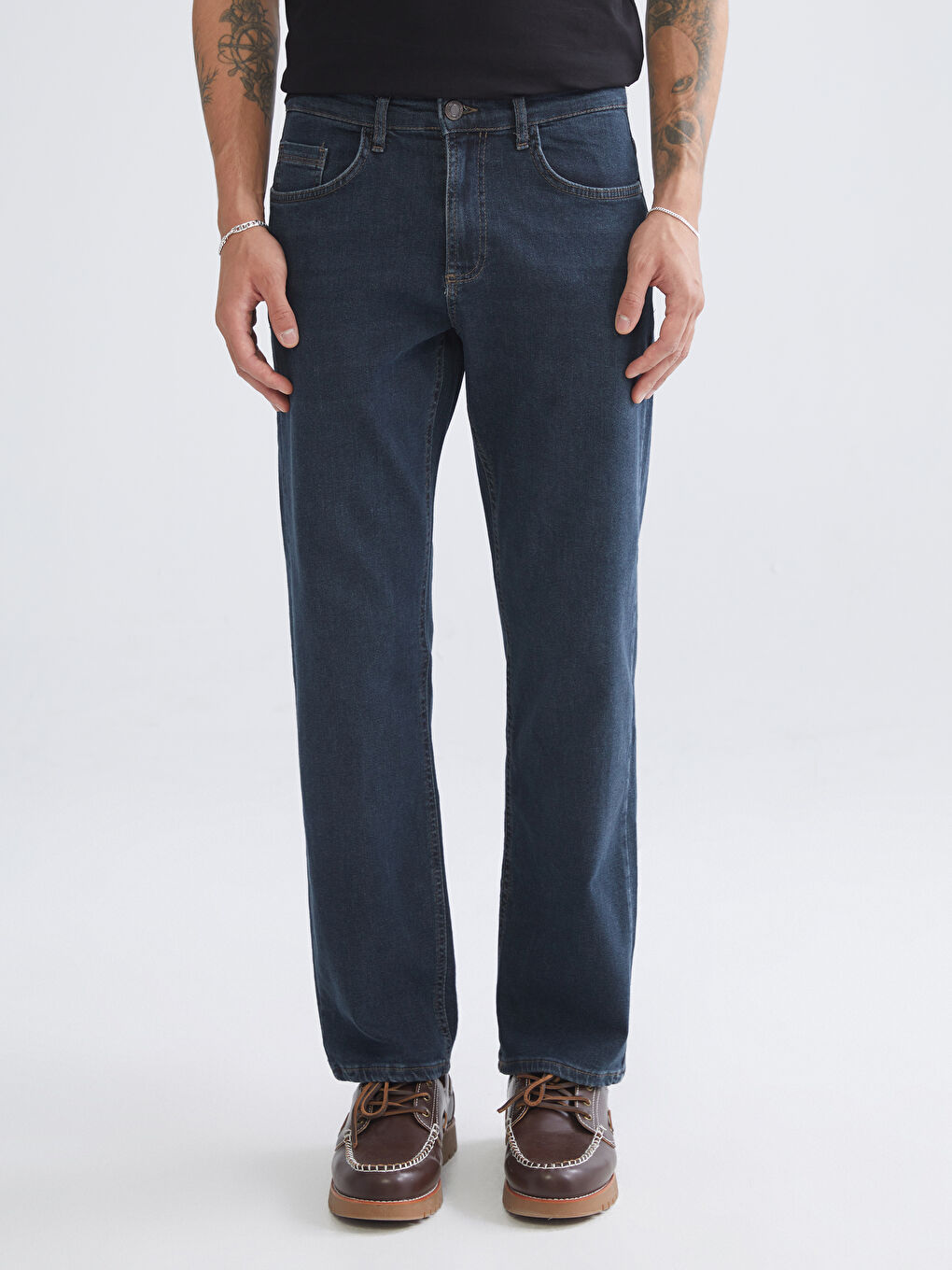 İndigo 790 Rahat Kalıp Erkek Jean Pantolon-1