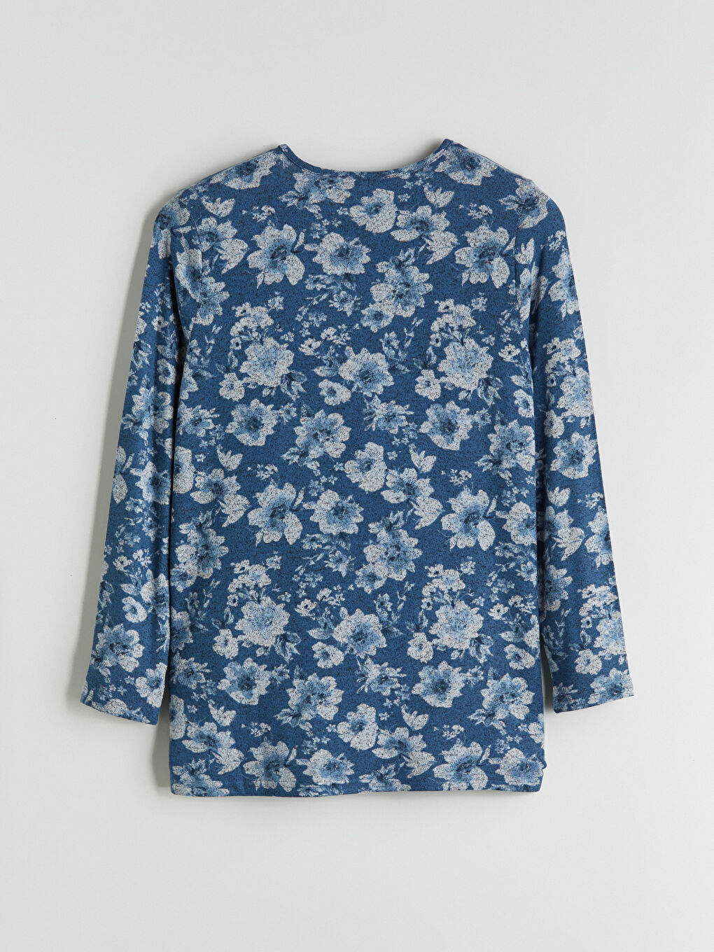 Crew Neck Patterned Blouse-7