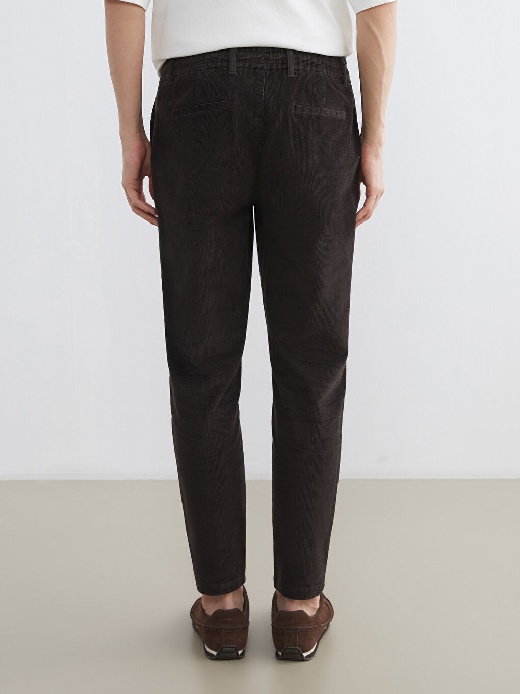 Regular Fit Velvet Men's Trousers-5