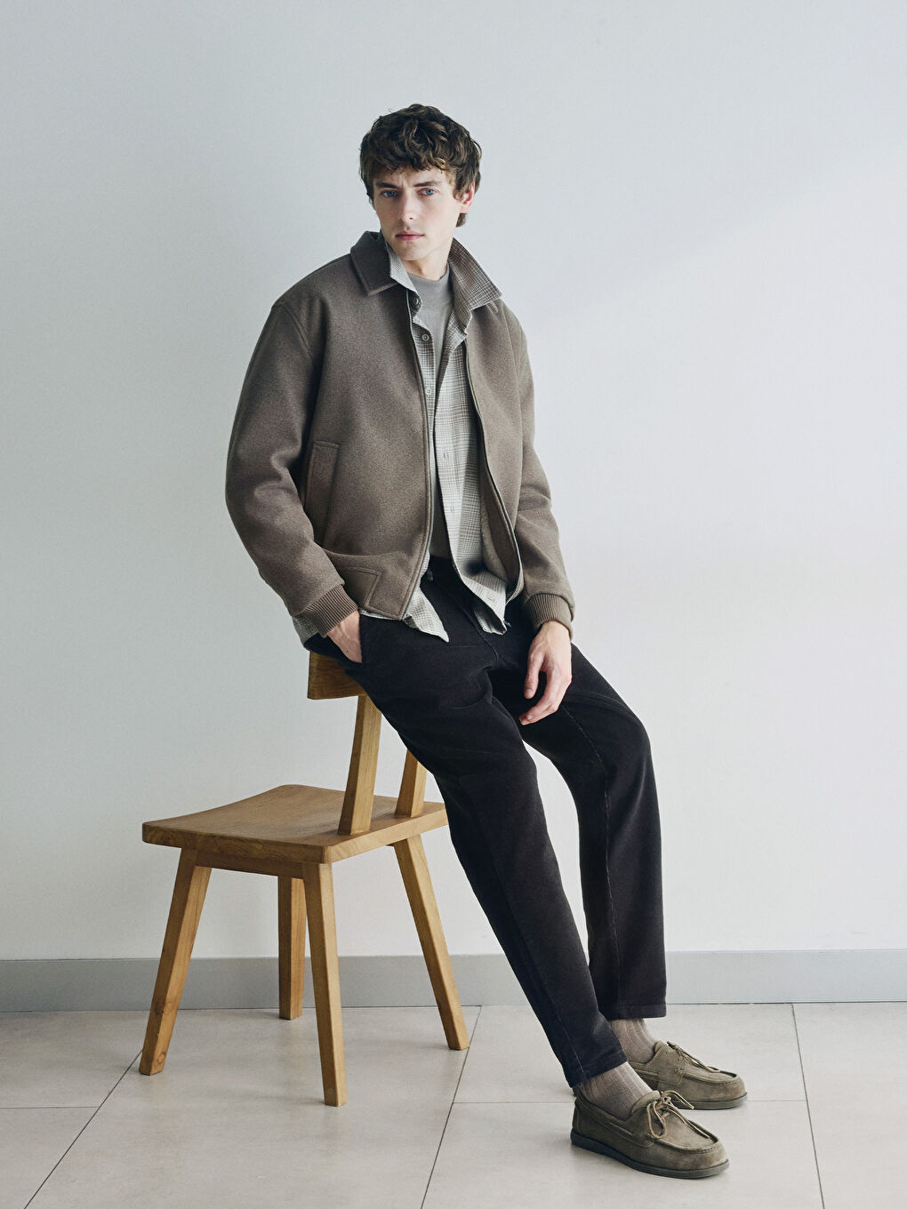 Regular Fit Velvet Men's Trousers