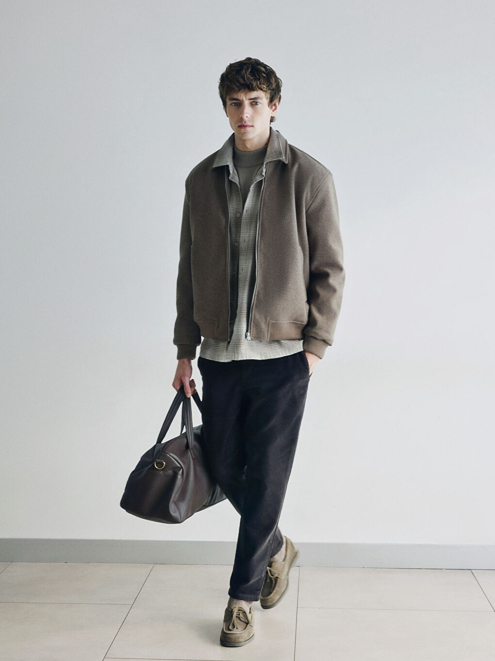 Regular Fit Velvet Men's Trousers-1