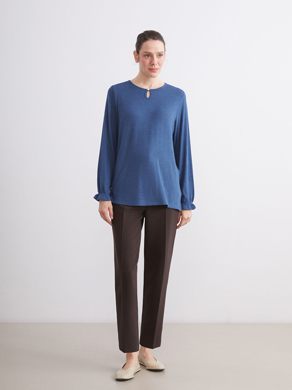 Crew Neck Blouse-1