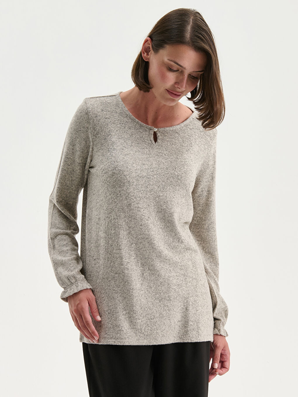 Crew Neck Blouse-1
