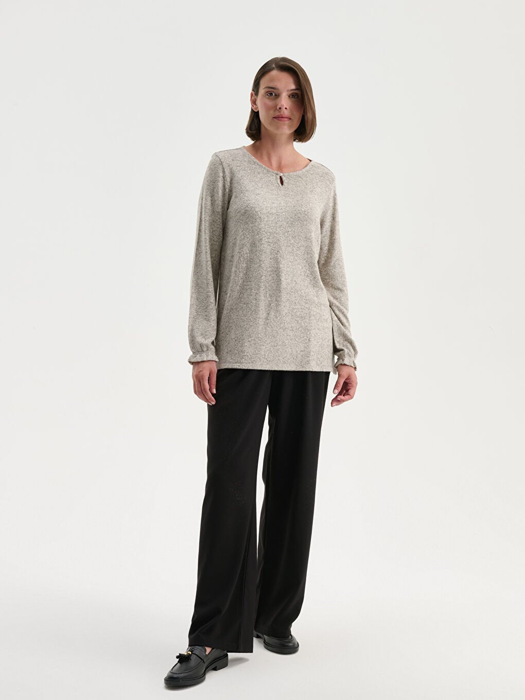 Crew Neck Blouse-2