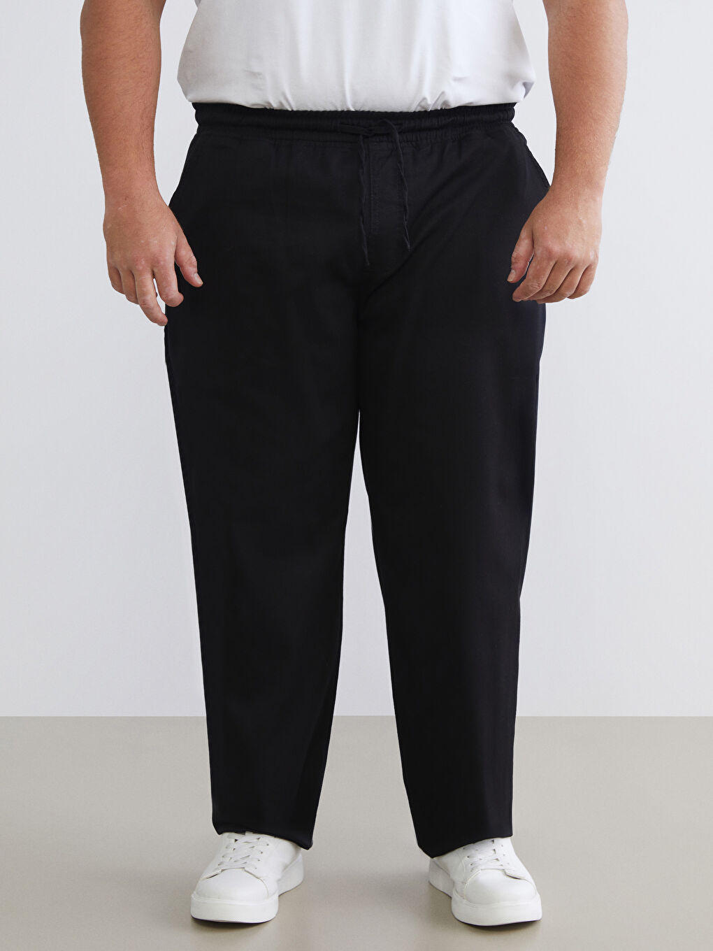 Siyah Rahat Kalıp Erkek Jean Pantolon-5