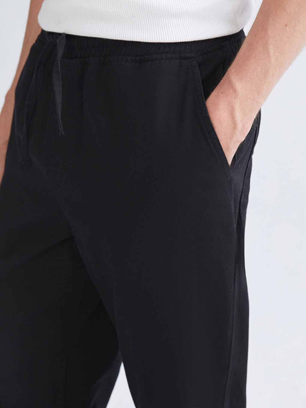 Siyah Rahat Kalıp Erkek Jean Pantolon-3