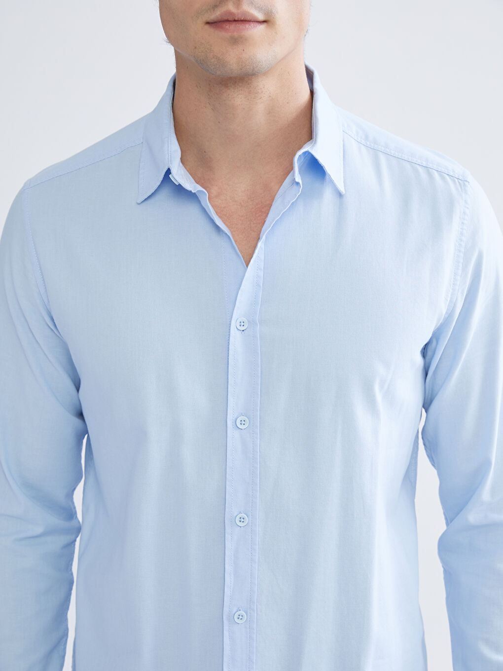 XSIDE Regular Fit Long Sleeve Gabardine Men's Shirt -W5BJ82Z8-FZ7
