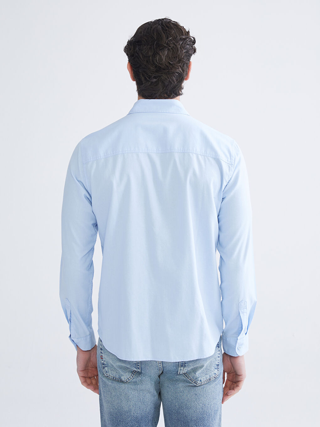 XSIDE Regular Fit Long Sleeve Gabardine Men's Shirt -W5BJ82Z8-FZ7