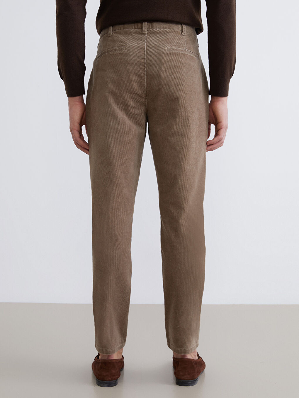 Kahverengi Standart Kalıp Erkek Pantolon-3