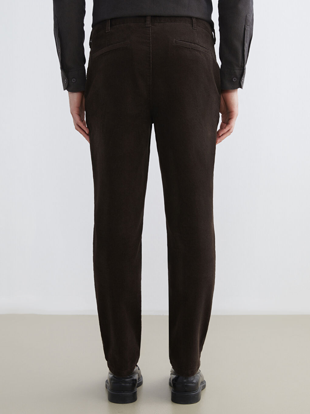 Kahverengi Standart Kalıp Erkek Pantolon-3