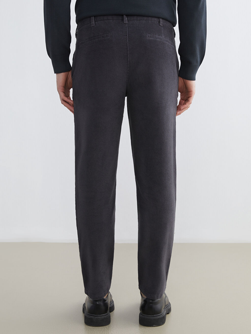 Antrasit Standart Kalıp Erkek Pantolon-3