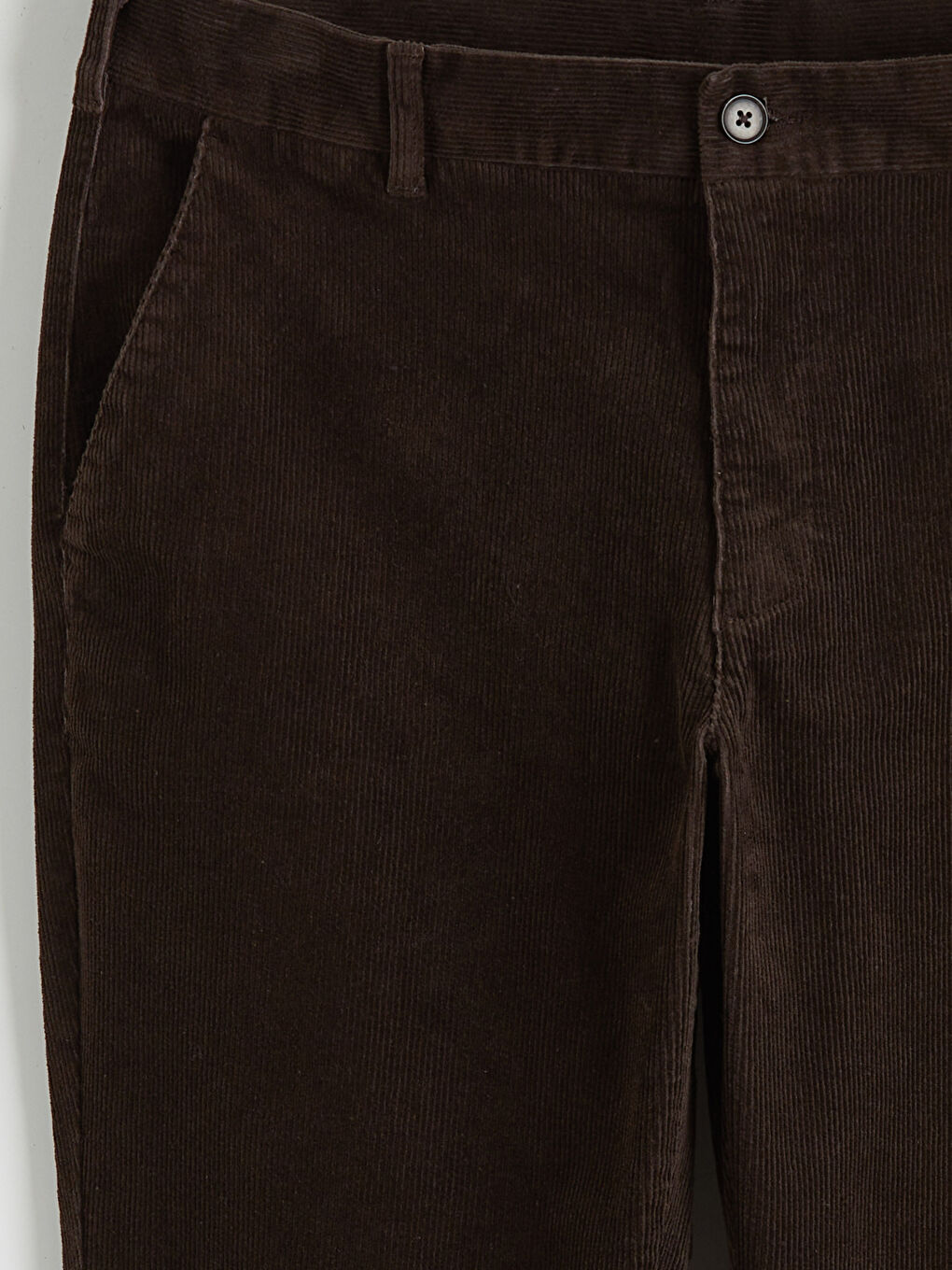 Kahverengi Standart Kalıp Erkek Pantolon-5