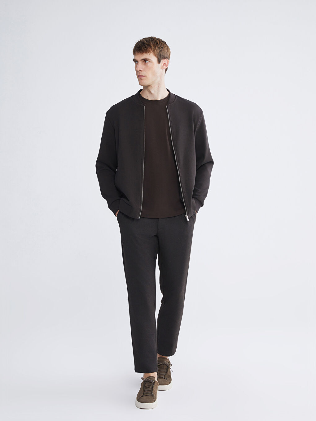 Kahverengi Standart Kalıp Erkek Pantolon