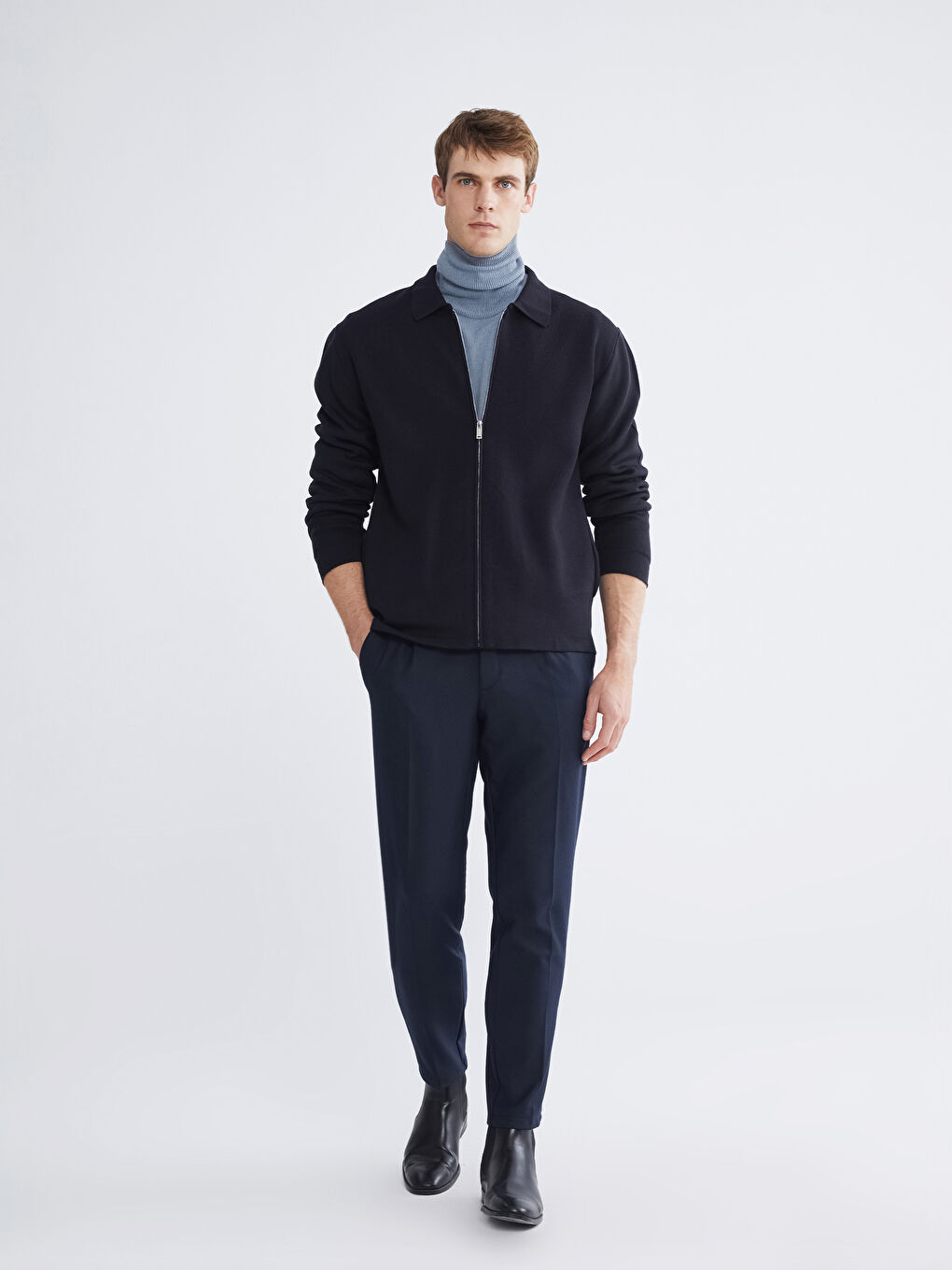 Lacivert Standart Kalıp Erkek Pantolon