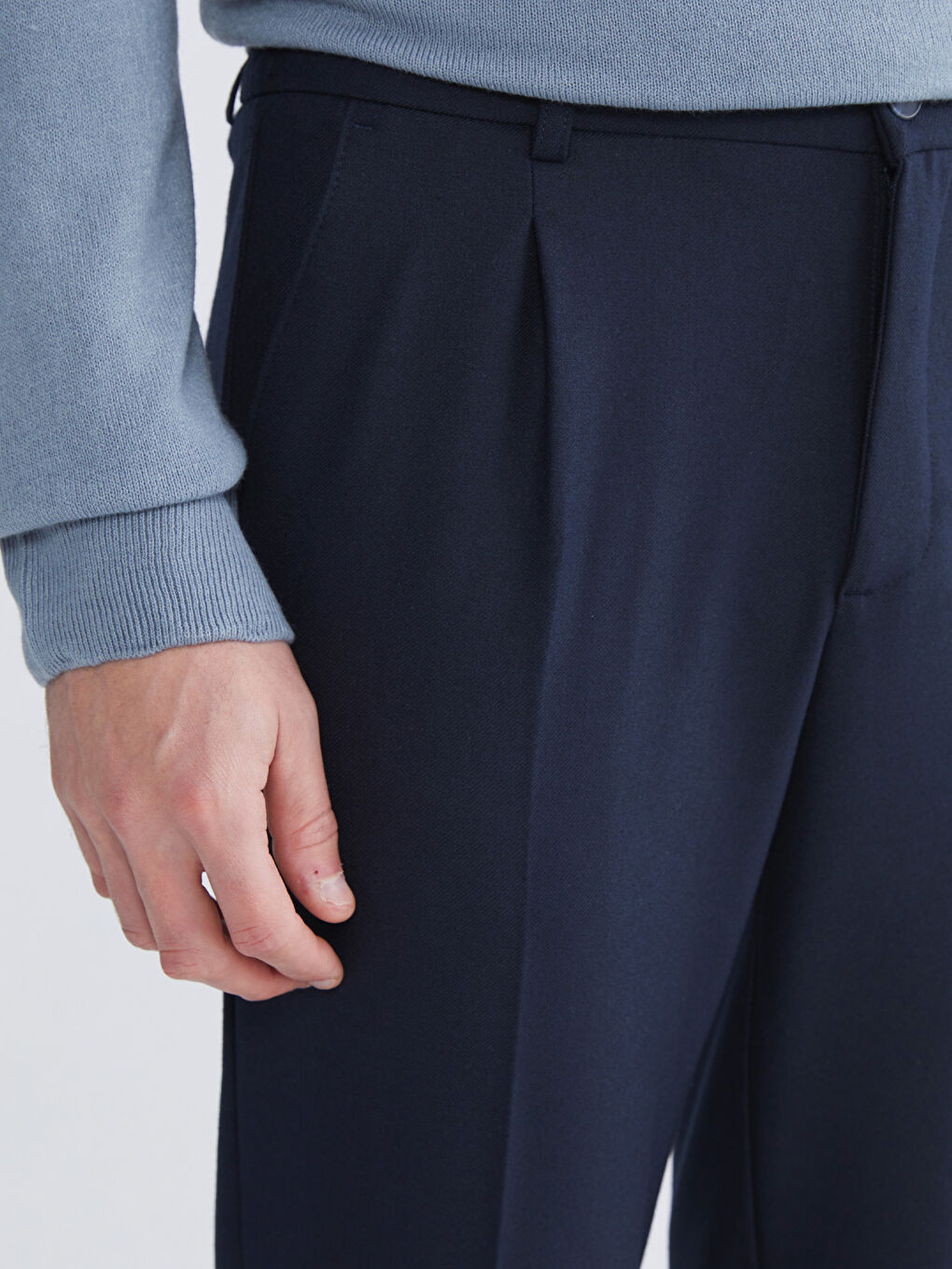 Lacivert Standart Kalıp Erkek Pantolon-2