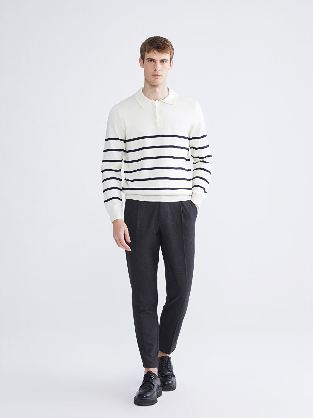 Antrasit Standart Kalıp Erkek Pantolon