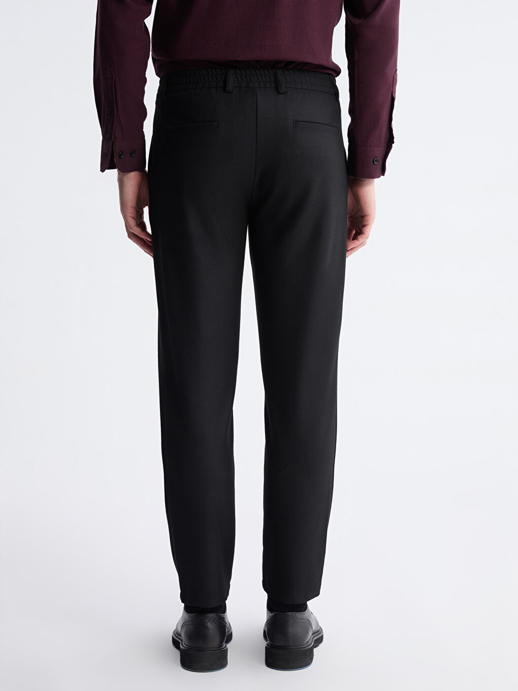 Siyah Standart Kalıp Erkek Pantolon-3