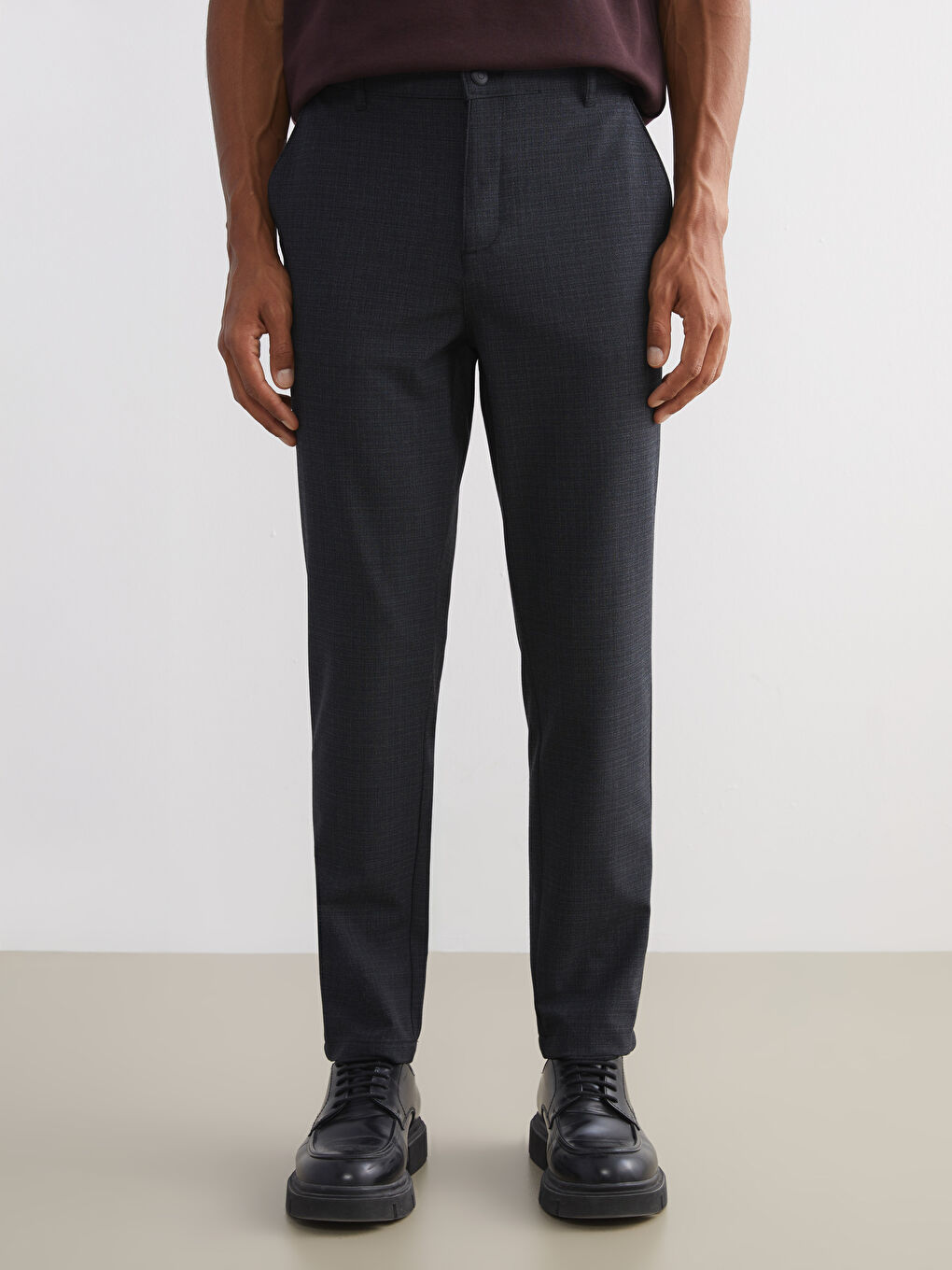 Siyah Slim Fit Erkek Pantolon-1