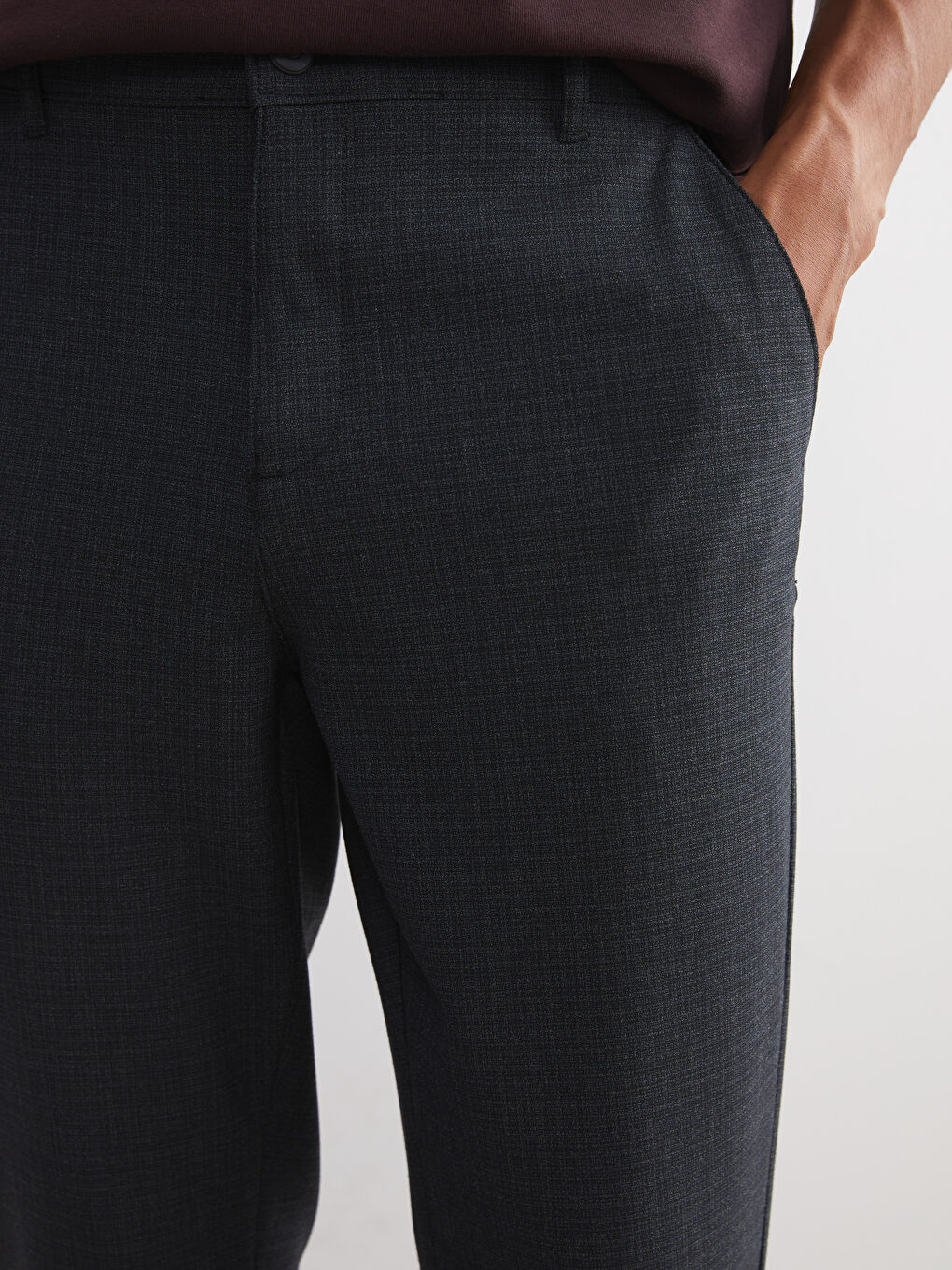 Siyah Slim Fit Erkek Pantolon-2