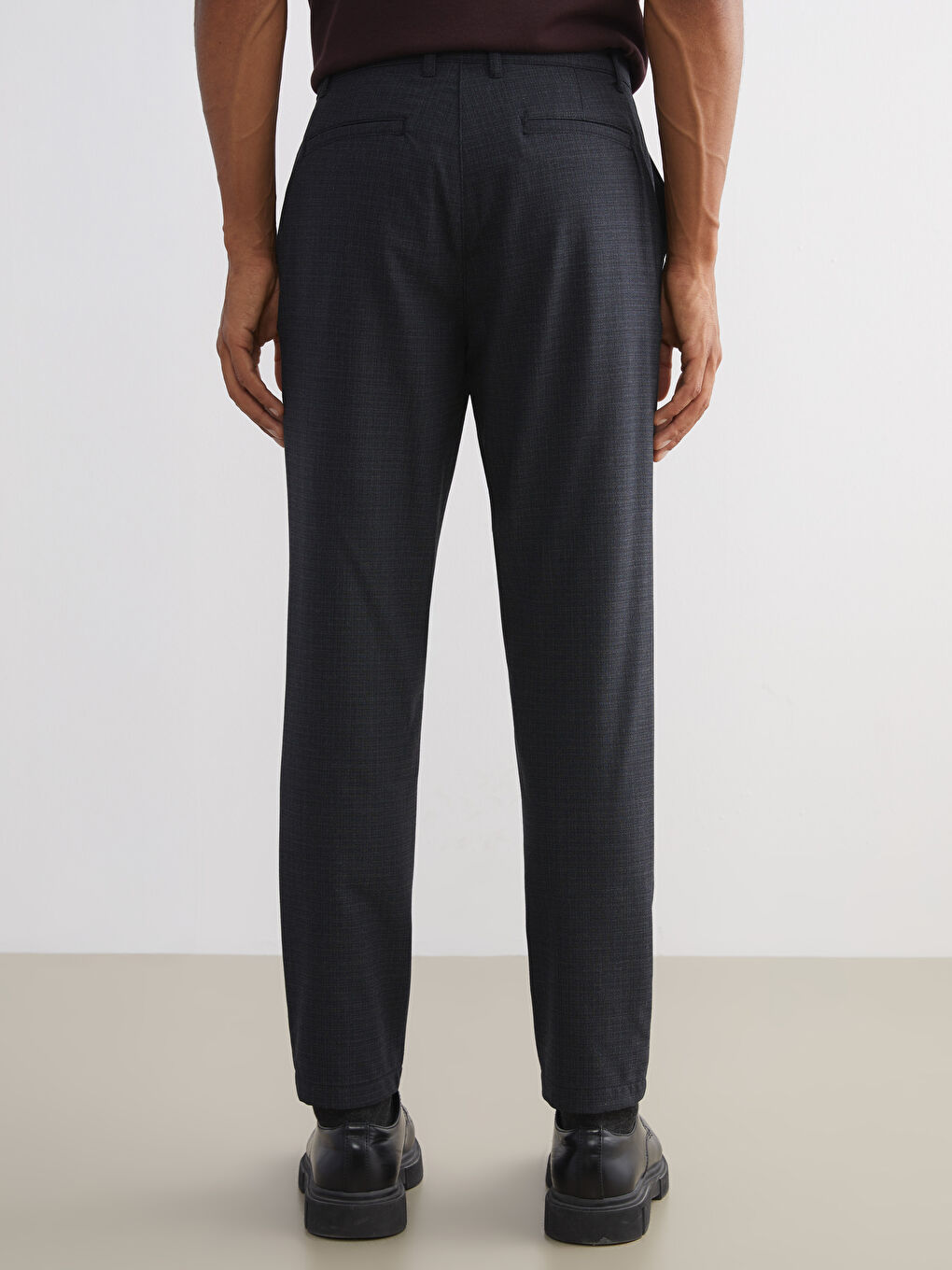 Siyah Slim Fit Erkek Pantolon-3