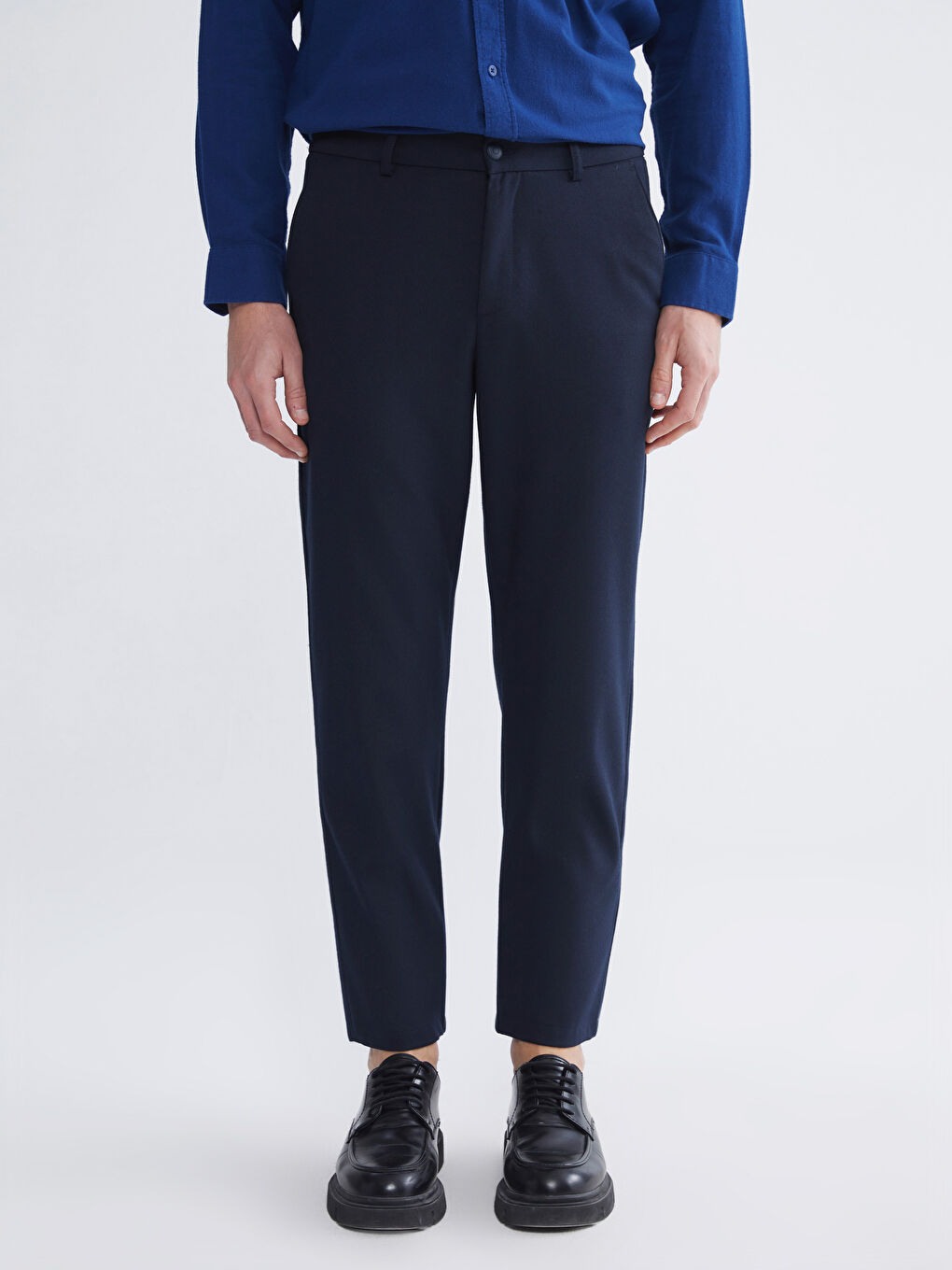 Lacivert Standart Kalıp Erkek Pantolon-1