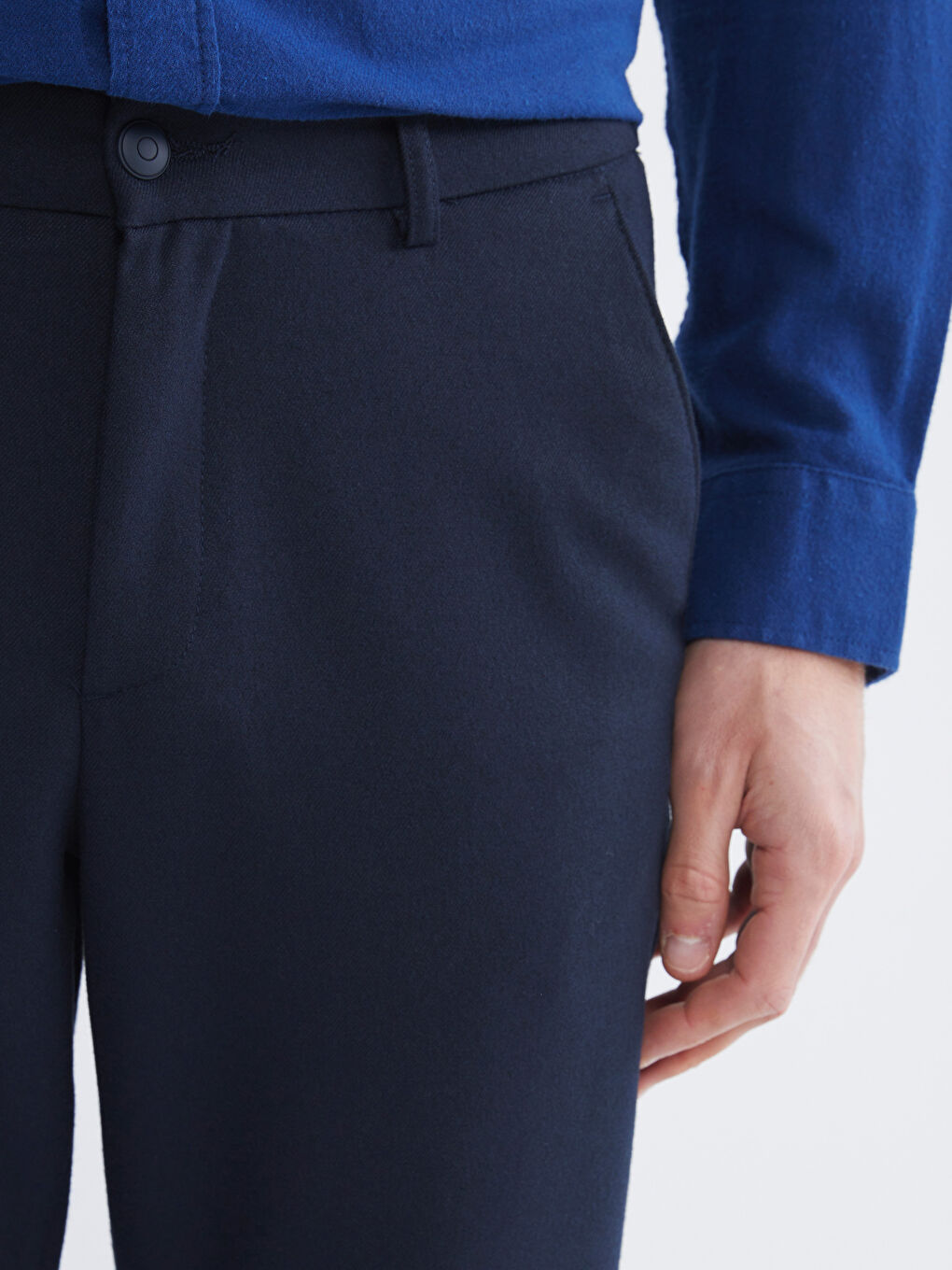 Lacivert Standart Kalıp Erkek Pantolon-2