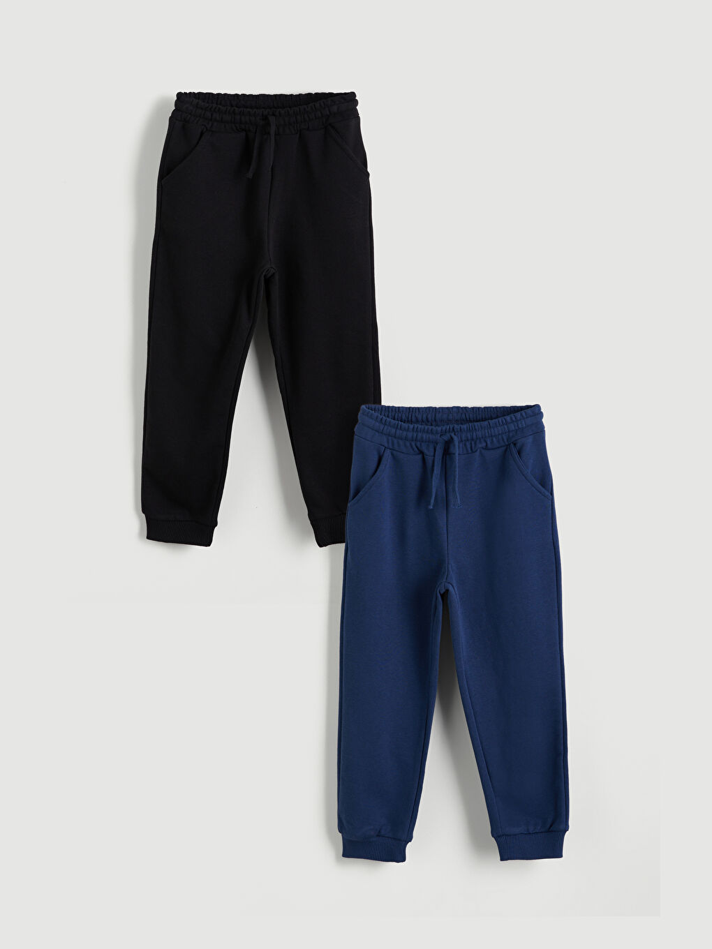 İndigo Beli Lastikli Erkek Çocuk Jogger Eşofman Altı 2'li