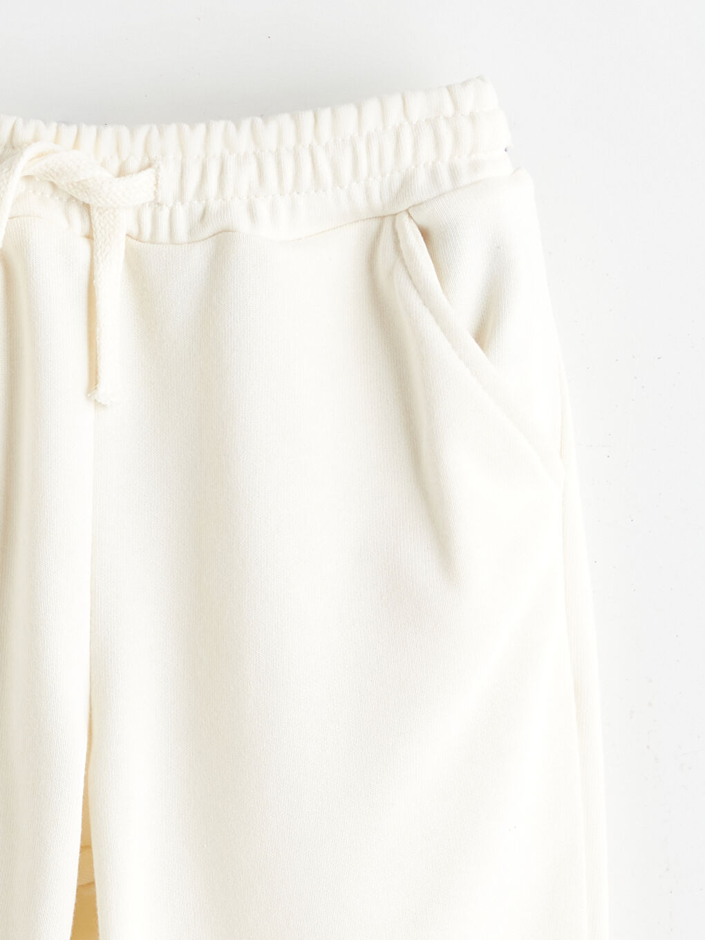 Bej Beli Lastikli Erkek Çocuk Jogger Eşofman Altı 2'li-2