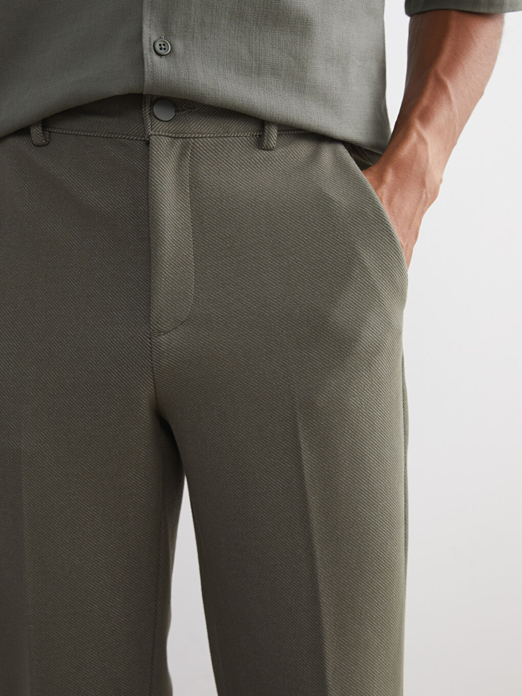 Yeşil Slim Fit Erkek Pantolon-2