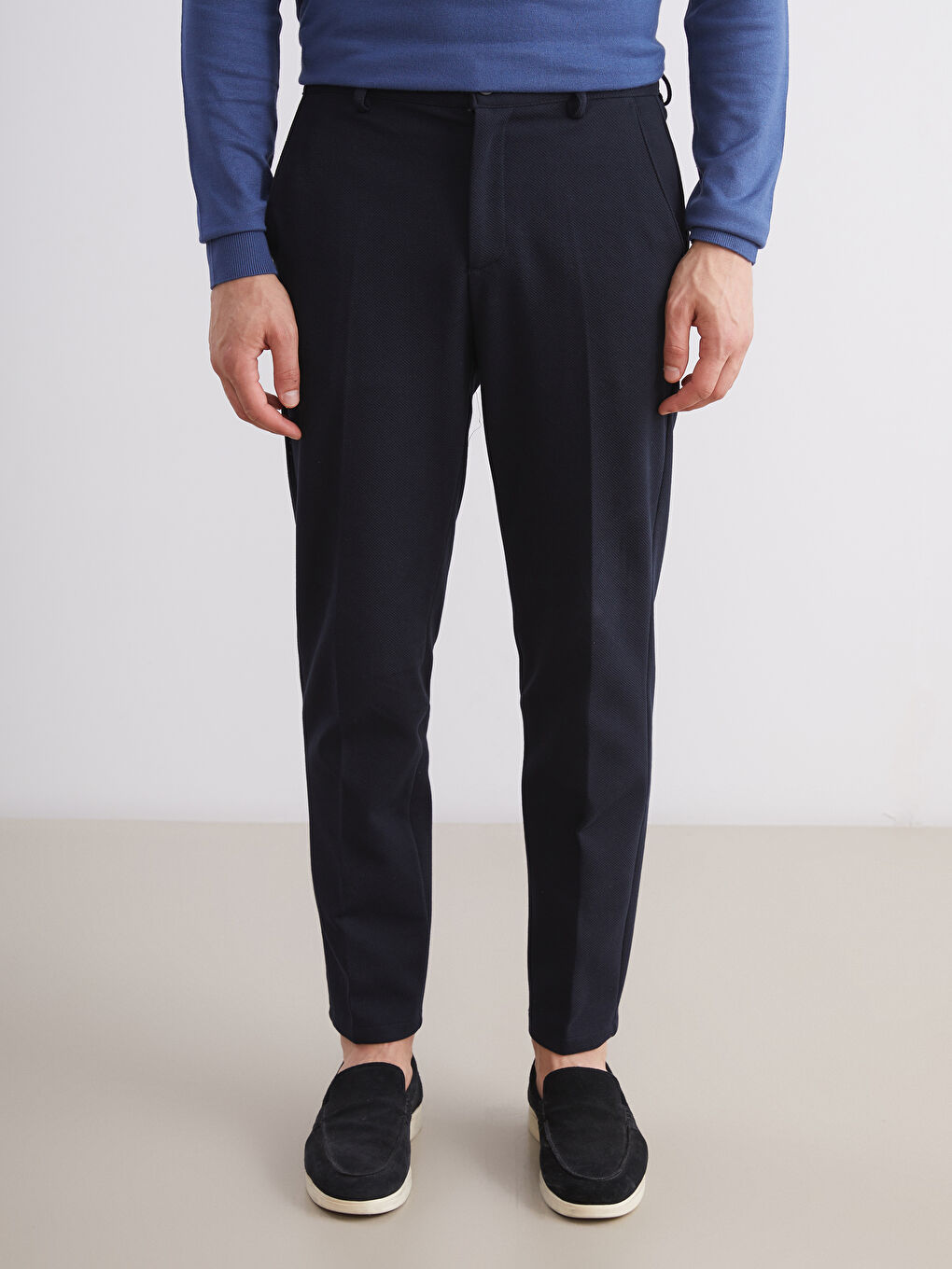 Lacivert Slim Fit Erkek Pantolon-1