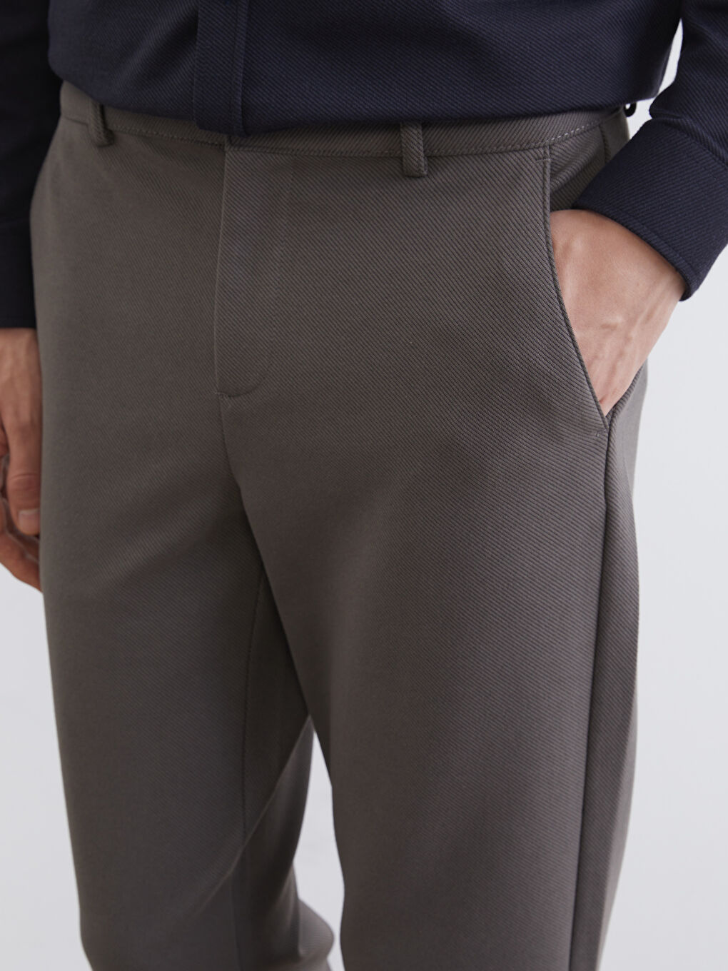 Haki Standart Kalıp Erkek Pantolon-2