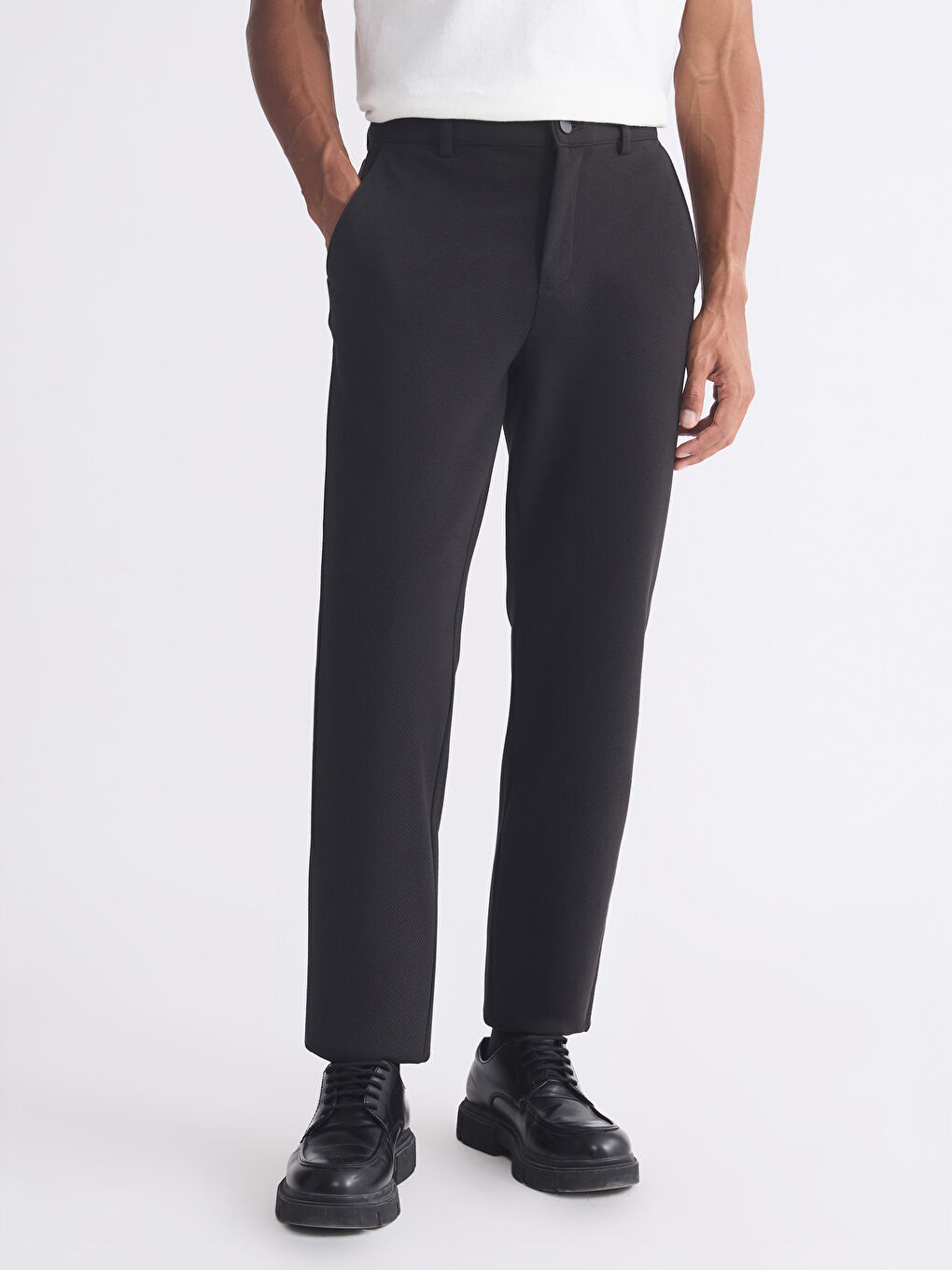 Kahverengi Standart Kalıp Erkek Pantolon-1