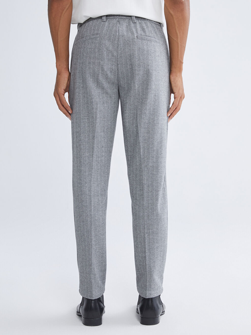 Gri Standart Kalıp Erkek Pantolon-3