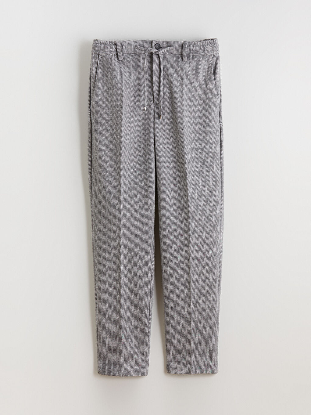 Gri Standart Kalıp Erkek Pantolon-4