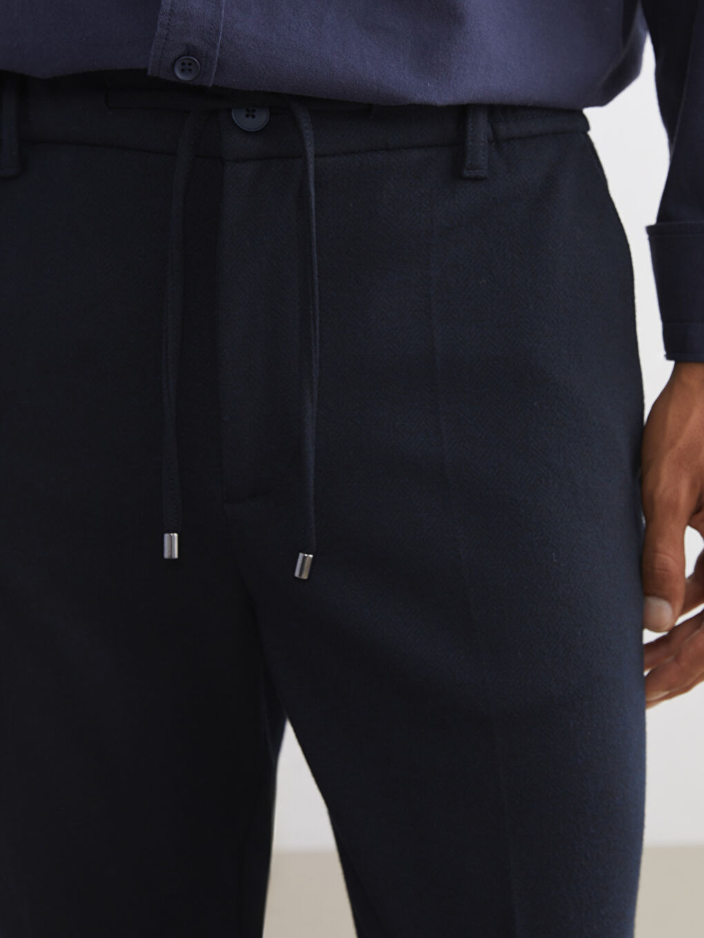 Lacivert Standart Kalıp Erkek Pantolon-2