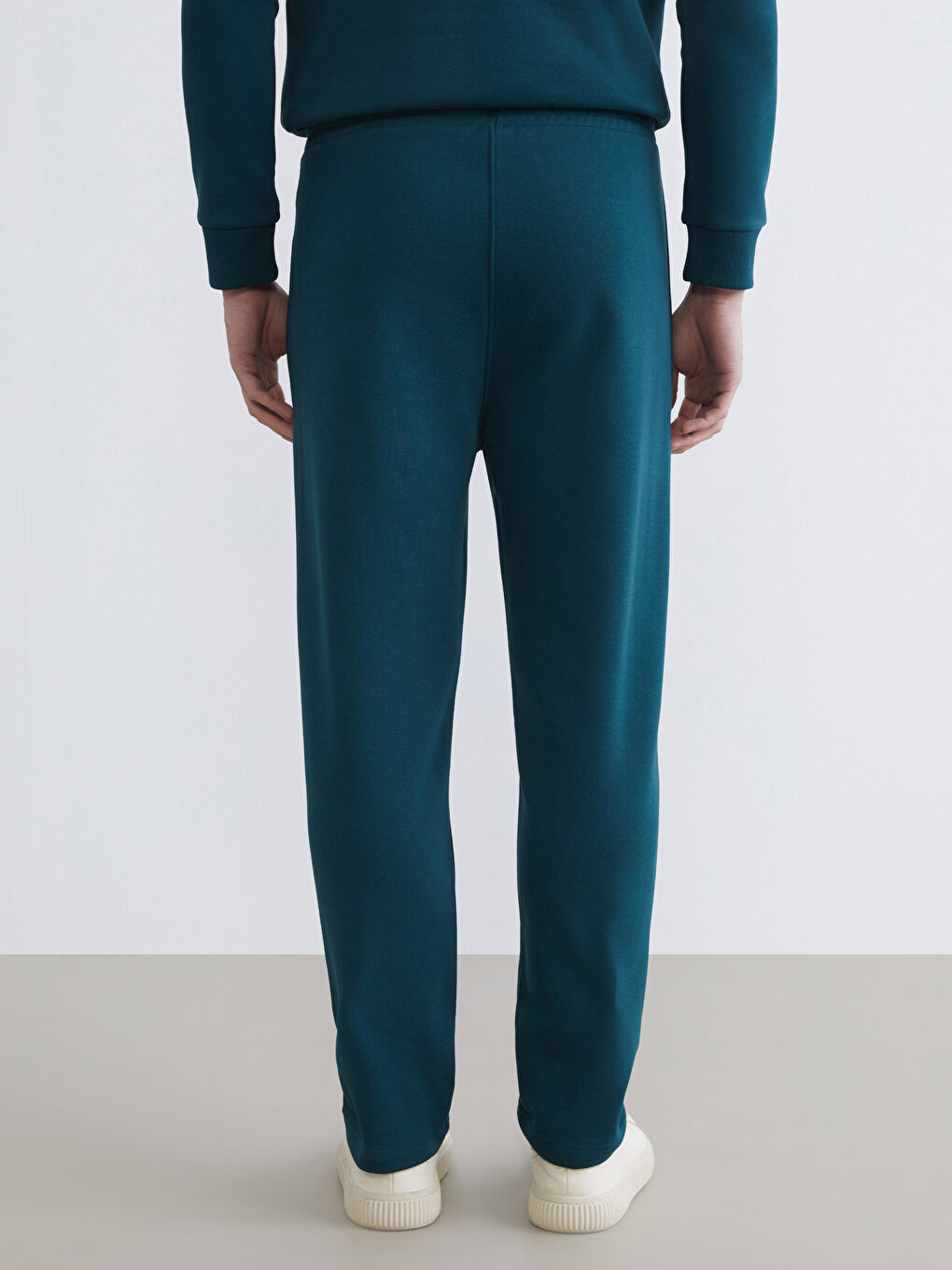 Petrol Standart Kalıp Erkek Eşofman Altı-3